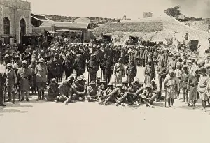 Lcgr1702: Seated Australian POWs captured at Shellal in the