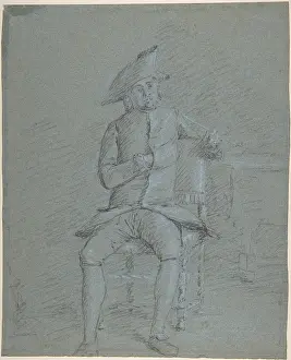 Bayeu: Seated Gentleman Holding a Pipe (recto); Half-Length