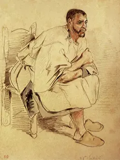 Slippers: A Seated Moor, by Delacroix