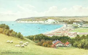 Seaton: Seaton, Devon, viewed from the golf links
