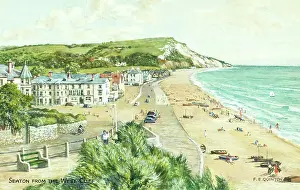 Seaton: Seaton, Devon, viewed from West Cliff