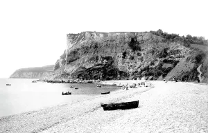 Seaton: Seaton, White Cliff from Beach 1898