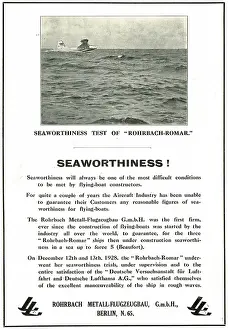 Rohrbach: Seaworthiness Test Of Rohrbach Romar