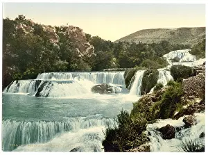 Sebenico: Sebenico, middle falls of the Kerka, Dalmatia, Austro-Hungar