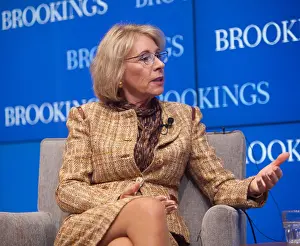 40 50 Years Old: Sec. of Education, Betsy DeVos, speaking at the