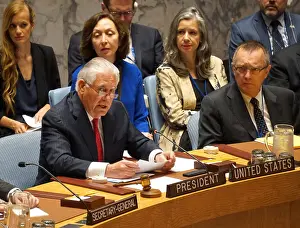 Executive Branch: Sec. of State Rex Tillerson chairs a UN Security