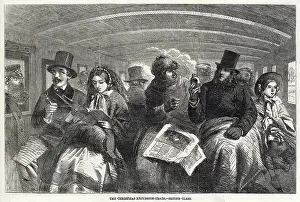 Commuter: Second class passengers going home for Christmas 1859