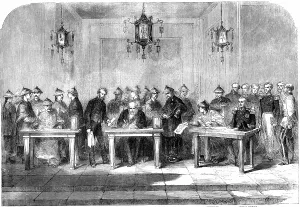 Elgin: Second Opium War. Lord Elgin (1811-1863), left