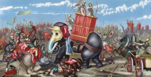 Archer: Second Punic War. The Battle of Zama (202 B.C.). Colored eng