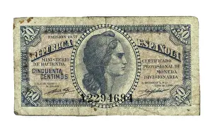 Cents: Second Spanish Republic. Obverse of a 50 cents