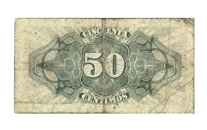 Cents: Second Spanish Republic. Reverse of a 50 cents