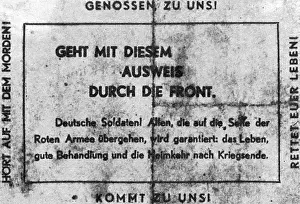 Deserters: Second World War / WWII, appeal of the Red Army