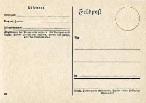 Feldpost: Second World War / WWII, communication, army
