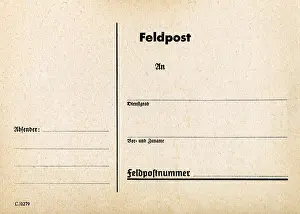 Feldpost: Second World War / WWII, communication, army