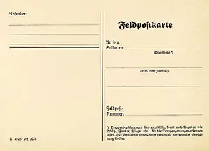 Feldpost: Second World War / WWII, communication, army