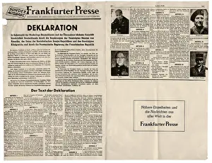 Frankfurter: Second World War / WWII, end of war, Berlin Declaration