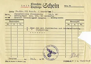 Kempten: Second World War / WWII, Germany, delivery coupon