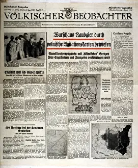 Beobachter: Second World War / WWII, Poland 1939, newspaper