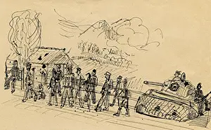 Sonthofen: Second World War / WWII, prisoners of war, column