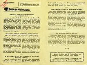 Nachrichten: Second World War / WWII, propaganda, Soviet leaflet