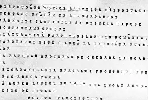 Sabotage: Second World War / WWII, Romania, resistance