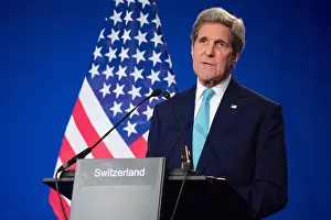 Multi National: Secretary Kerry at press conference at the end of