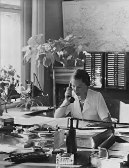 Typist: Secretary on the phone, 1938