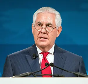 Executive Branch: US Secretary of State Rex Tillerson speaking at