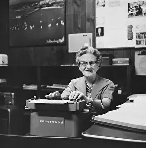 Underwood: Secretary-Treasurer at the Typewriter, 1959