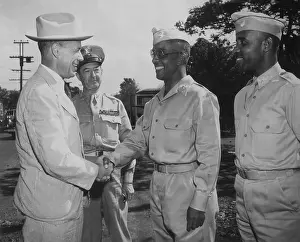 Desegregation: Under Secretary of War Robert Patterson with African