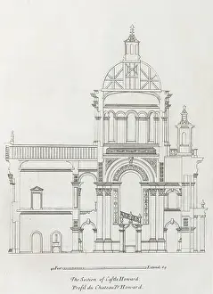 Britannicus: Section through Castle Howard, Yorkshire