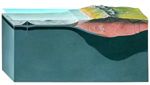 Crust: Section through the Earth's crust