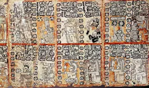 Mayan: Section from the Mayan Troano Codex. Maya peoples