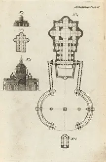 Charles Taylor: Section and plans of cathedrals