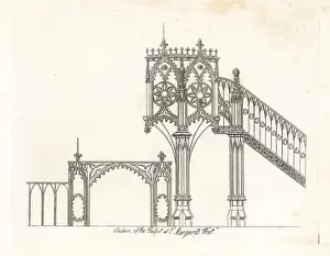 Topographer: Section of the pulpit at St. Margaret's, Westminster Abbey