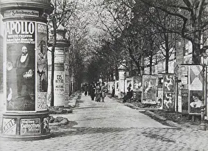 Ringstrasse: Section of the Ringstrasse with Litfass