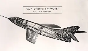 Skyrocket: Sectional drawing of the Douglas D-558-2 Skyrocket
