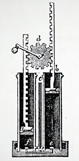 Sectional: Sectional view of rack-and-pinion gearing for