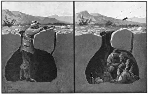 Sectional: Sectional view of a typical Boer entrenchment