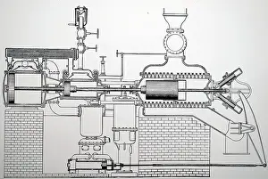 Sectional: Sectional view of Worthington compound pumping engine