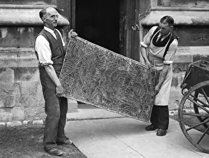Raids: Security measures in the Canterbury Cathedral, 1939