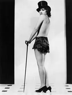 Flooring: Seductive woman in top hat