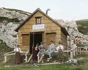 Stairways: The Seehuette (lodge) on the Rax