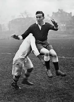 Headless: A seemingly headless rugby player