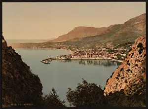 Mentone: Seen from the cliffs, Mentone, Riviera