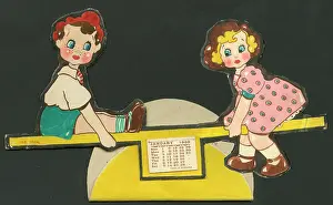 The Iris Chick Collection: Seesaw Calendar design - Original artwork