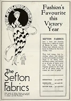 Sefton: Sefton Fabrics advertisement 1919 - Victory Year