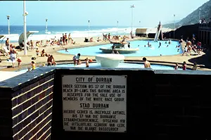 Recreations: Segregation at work on the beaches of Durban. 1988