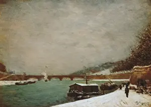 Aven: The Seine at the Pont d'Iena, Winter