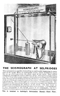 Selfridges: Seismograph on display, Selfridge's, Oxford Street, London